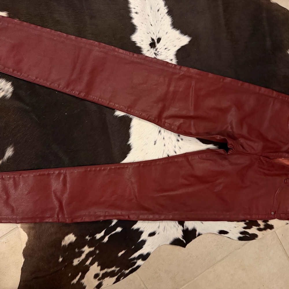 Ag Adriano Goldschmied Women's Skinny Jeans in Deep Burgundy - Picture 7 of 7